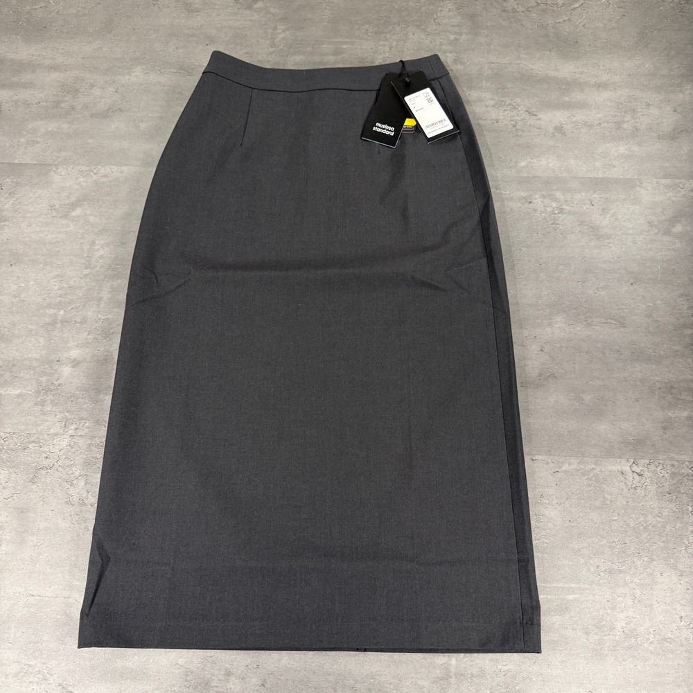 Musinsa Standard Skirt Womens M H-Line Long Dark Grey Tailored Work Business